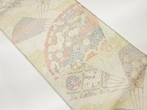 900織特選佐賀錦檜扇に鳳凰・花々模様織出し袋帯